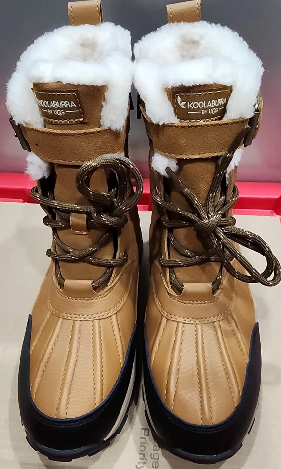 Koolaburra by UGG Imree 栗色防水毛皮靴女式 6 码 — 第 2/4 张图片