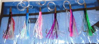 6 Fishing Lures Rigged Big Game Trolling Tuna Marlin Mahi Dorado Pack Bag Lot