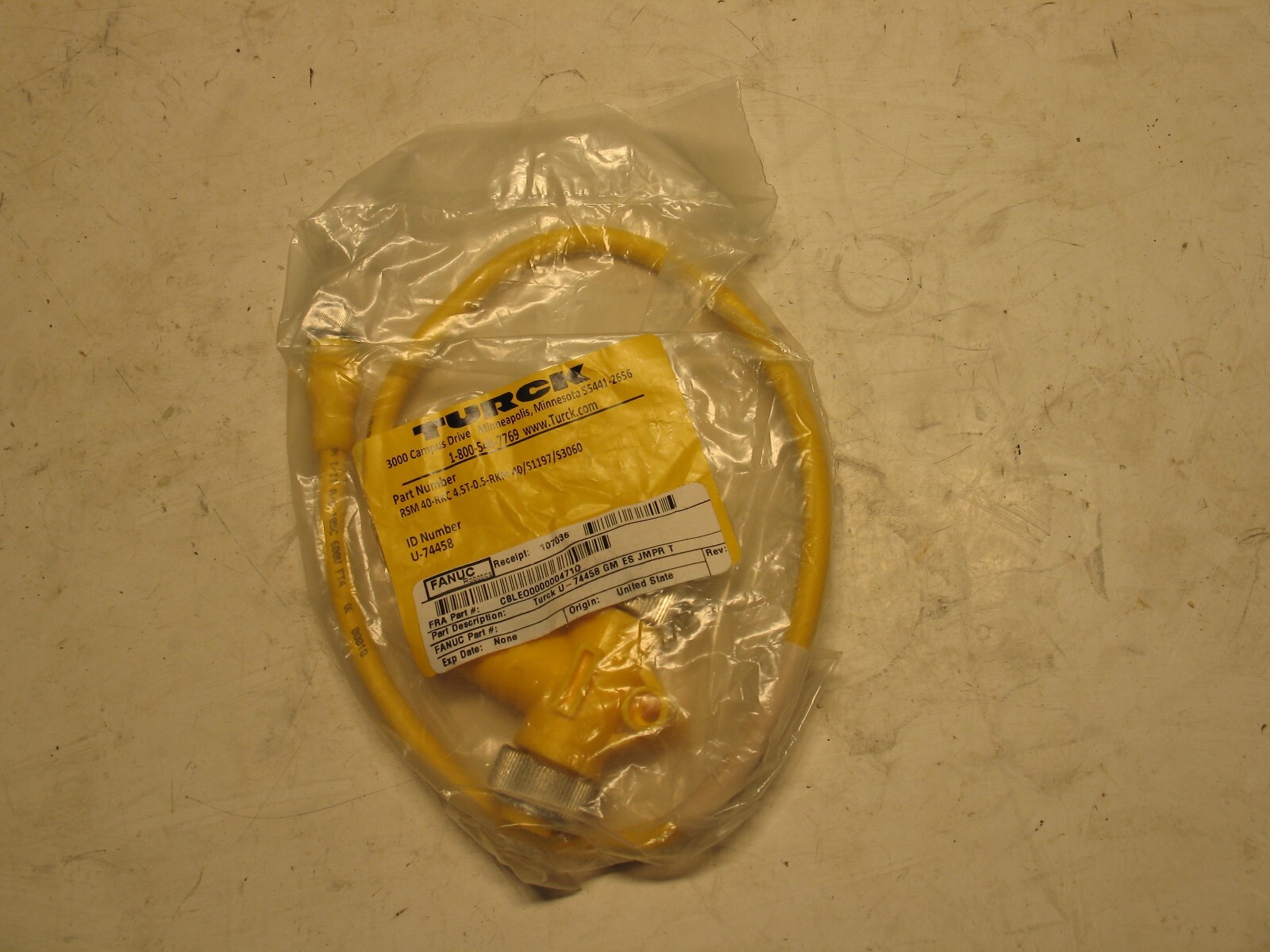NIB FANUC CBLE0000004710 TURCK RSM 40-RKC 4.5T-0.5-RKM 40/S1197/S3060 A1045