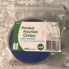 edxeducation Fraction Circles Set of 51 9 Values and Colors Teach Fractions New