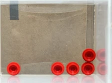 LEGO Parts - Red Plate, Round 1 x 1 - No 4073 - QTY 5