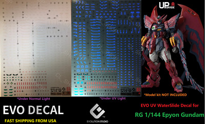 EVO UV Reflective Upgraded WaterSlide Decal - For RG 1/144 Epyon Gundam - USA