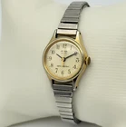 Ladies Vintage 1988 ACQUA Timex Gold Tone Classic Quartz Flex Bracelet Watch