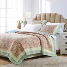 Barefoot Bungalow Palisades Pastel Quilt Set 3 Piece Full Queen