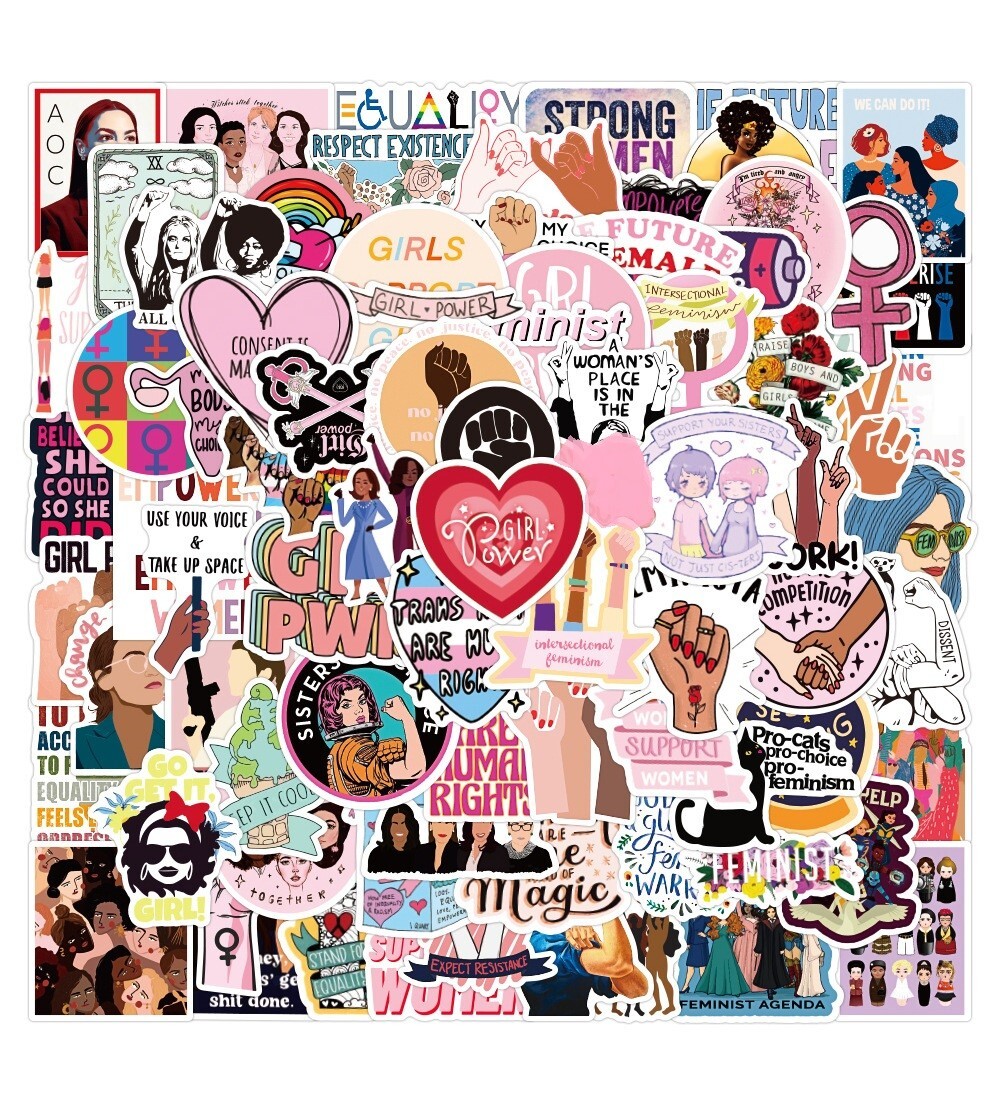200pcs Feminist Stickers, Pride Queer LGBTQ Feminism GIRL PO