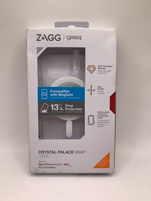 Gear4 ZAGG Crystal Palace Clear Case for iPhone 13 Pro (New iPhone Pro 6.1 2021)