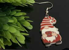 Santa Earring, Christmas Earring, Gift Idea, Dangle Earring, Dwarf, Elf, Gnome