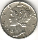 USA - 1941P - Mercury Dime - #884
