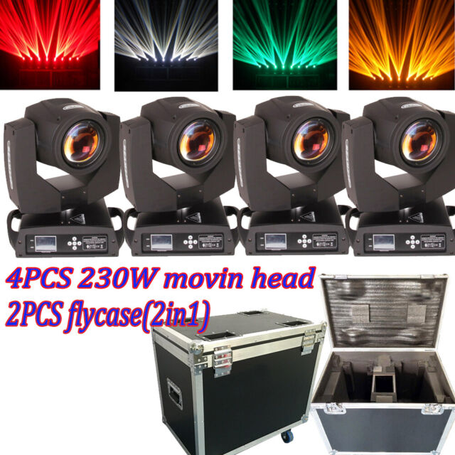 4pcs 230W Beam 7R Sharpy Beam Moving Head Light with Road Case Package