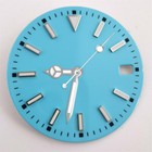 28.5mm black green gold sterile watch dial with hand Fit NH35 NH36 Movement
