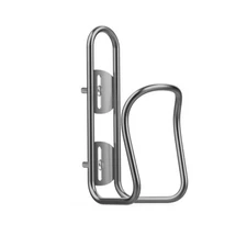 (2-Pack 71 Grams) Shiny Silver Titanium Water Bottle Cage With Free M5 Ti Bolts