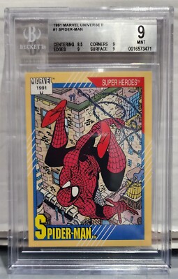 1991 - Impel Marvel Universe II - Spider-man #1 - BGS 9 Grade