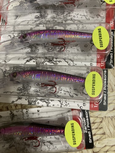 Lot-4- Matzuo 5 Inch Fishing Lure 1/2 Oz. Color PRPLMOOM Dives 10-20 Feet. - Picture 5 of 9