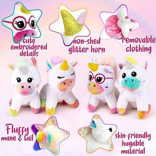 Peluche 5 en 1 Mamá Unicornio con 4 Bebé Unicornios en Vientre - Regalo Niñas 3+ - Imagen 3 de 7