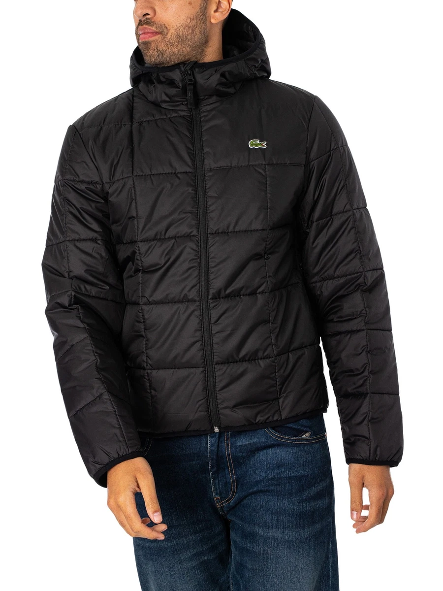 Lacoste Men's Logo Puffer Jacket, Black