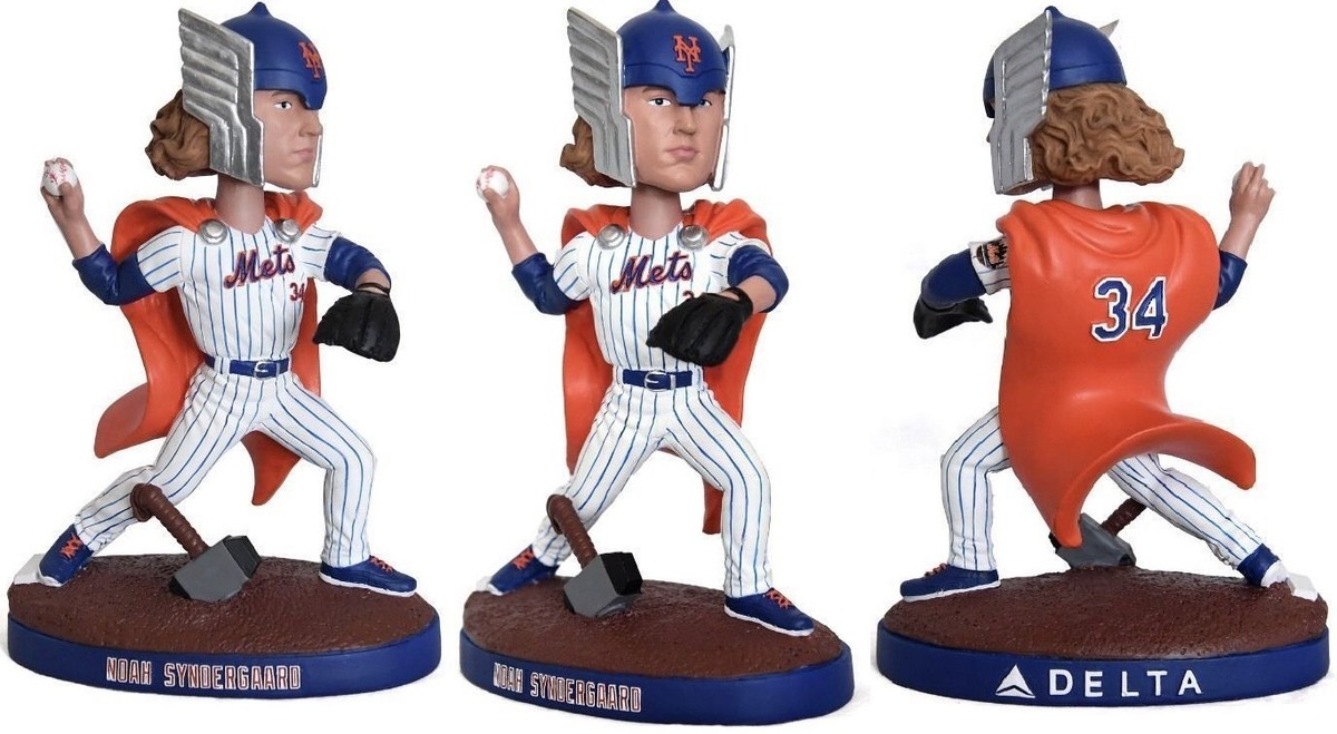NOAH SYNDERGAARD THOR BOBBLEHEAD NEW YORK NY METS MARVEL