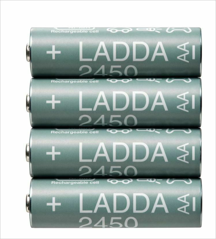 IKEA LADDA 750AAA, 1900AA & 2450AA RECHARGEABLE HR03 AAA 1.2V BATTERIES