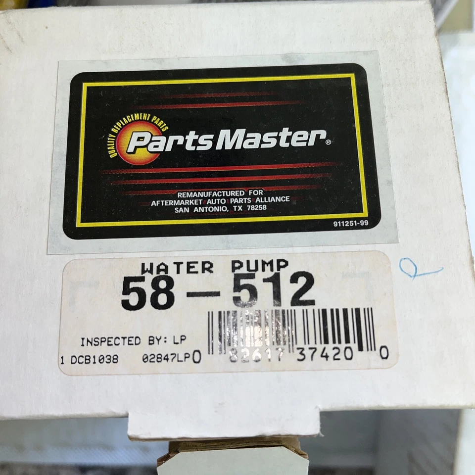 Bomba de agua 58-512 piezas Master de Cardone Reman ENVÍO GRATUITO AW5072 Foto 3 de 3