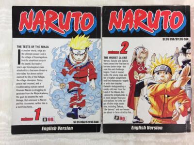 NARUTO Vol 1 & 2 English Version, LOOK! Different Covers,Masashi