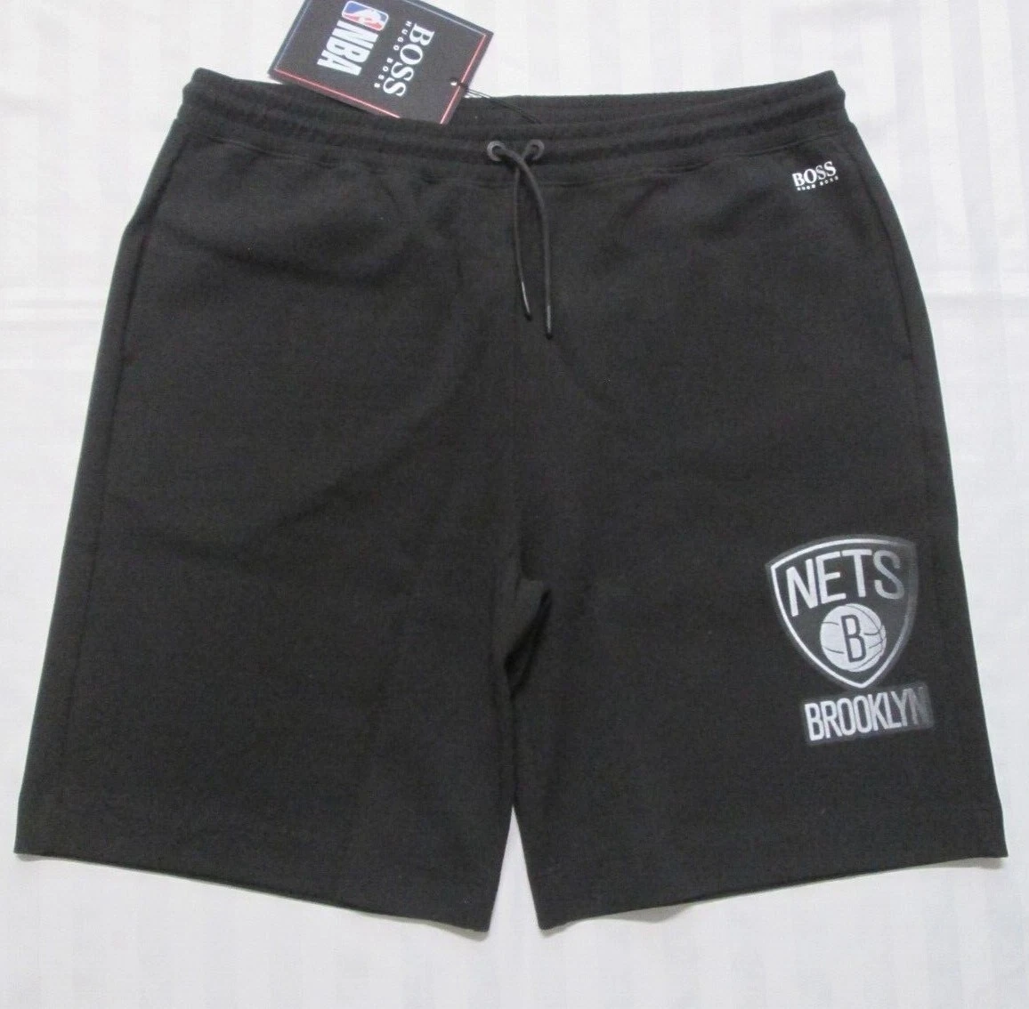 HUGO BOSS Mens SIAMDUNK_NBA Brooklyn Nets Jogger Sweat Shorts 50456593 Size  3XL