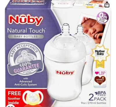 Nuby Natural Touch Nuby Anti Colic Bottles Starter Nuby