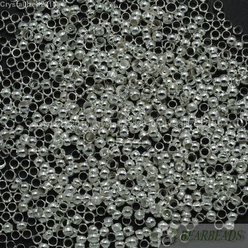 Silver Gold Pewter Bronze Copper Rondelle Crimp End Jewelry Finding Spacer Beads - Picture 8 of 13
