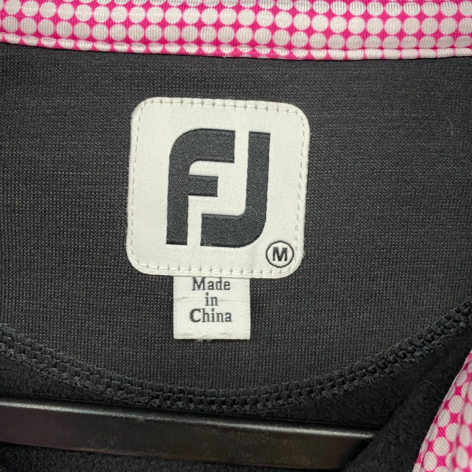 VETEMENTS Footjoy Giacca Donna M Nero Colorblock Full Zip Performance Felpa Golfista