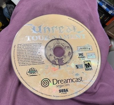 Unreal Tournament for Sega Dreamcast Tan Brown Disc Only Game Used