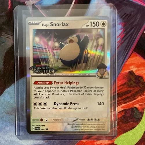 Hop’s Snorlax Stamped Pokémon Journey Together Promo 184 Mint