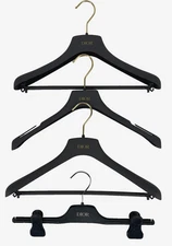 Lot of 4 Hangers Dior Auth Jacket Coat Suit Shirt Skirt Pants Hanger MINT