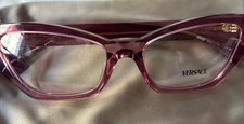   NWOT VERSACE VE3373U 5516 Transparent Pink Demo Lens 54 mm Women's Eyeglasses