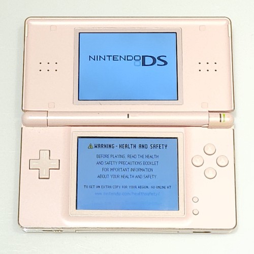 Pink Nintendo DS Lite Console WORKING *Damaged Hinge*