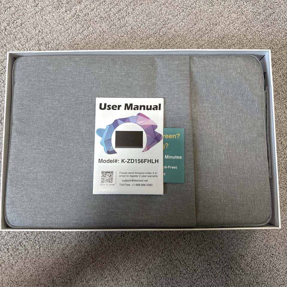 Portable Monitor 15.6 Inch Full HD Computer Display USB C Dual Monitor with - Image 3 of 3