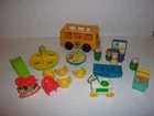 Vintage Fisher Price Little People Nursery School Parts Bus Teeter Table Baby
