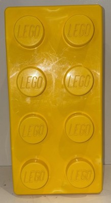 LEGO Yellow Brick Storage Case 8 Stud Plastic Bin Box EMPTY 14''x7''x7''