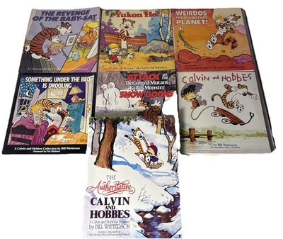 Lot of 7 Calvin & Hobbes by Bill Watterson Assorted Paperback Books- Good