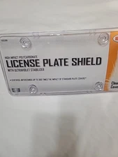 NEW BELL Clear Polycarbonate License Plate Shield With Ultraviolet Stabalizer