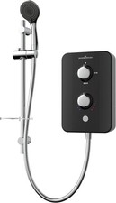 Gainsborough Slim Duo 8.5kW Electric Shower - Piano Black, Multi-Fit Install