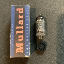 Rare NOS Mullard 12AX7 ECC83 Tube mC1 1956 Sq Get Amplitrex Test 12AX7A B339 D