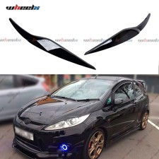 FOR FORD FIESTA MK7 2008-2012 HEADLIGHT EYEBROWS EYELID COVER LIDS GLOSS BLACK