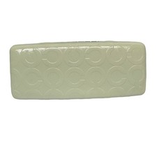 Coach Sunglass Case Clamshell Embossed Cream White