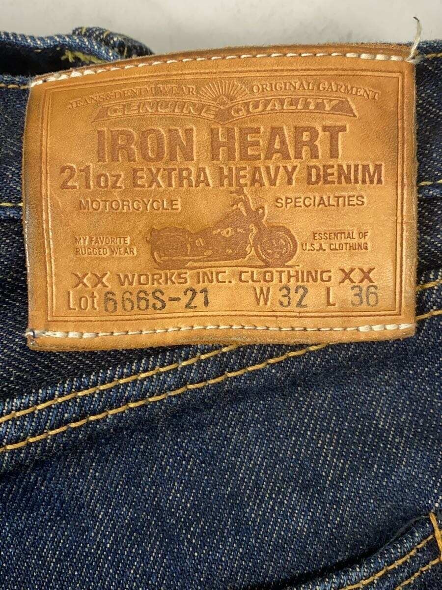 アイアンハート LOT666S-21 W32 IRON HEART Bottoms/W32/Denim/Black/Solid/666S-21/Cotton