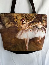 Ballerina Art Pictorial Print Tote Bag Brown/...