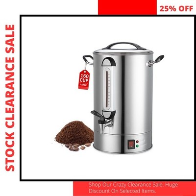 Commercial Stainless Steel Coffee Urn 24L 160 Cup Catering New