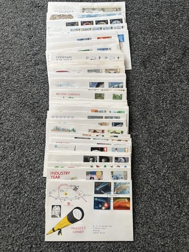 Job Lot of 48 UK GB First Day Covers & Covers FDC's 1981 - 1990 Lot #N51