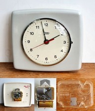 Diehl Keramik-KüchenUhr elektro-mechan.Schwebeanker Werk,1960/70er Jahre,Wanduhr