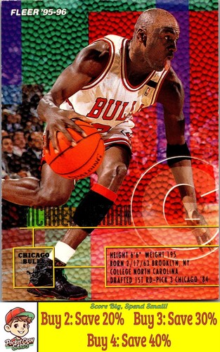 Michael Jordan 1995-96 Fleer #22 Chicago Bulls 008430