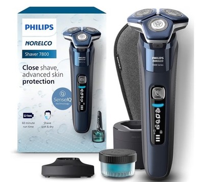 Philips Norelco Shaver 7800 Rechargeable Wet Dry Electric Razor SenseIQ S7885/85