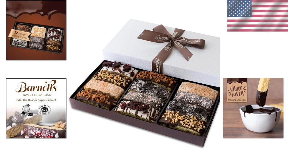 Handmade Kosher Chocolate Biscotti Gift Box - Perfect Sweet Treat for Loved Ones - Image 2 of 4