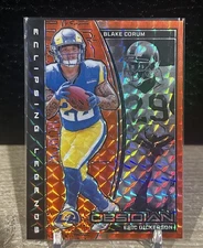 2024 Panini Obsidian Eclipsing Legends Orange #18 Blake Corum & Eric Dickerson